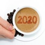 2020 written in coffee mug