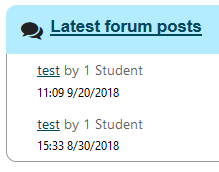 embedded latest forum posts in Sakai lessons