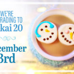 we're upgrading to Sakai 20 December 3rd announcement next to cup of hot chocolate with snowman marshmallows