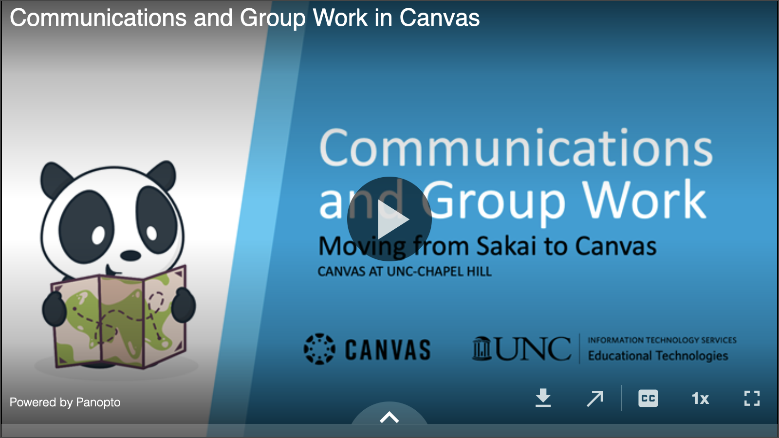 View recording on Canvas communications and group work
