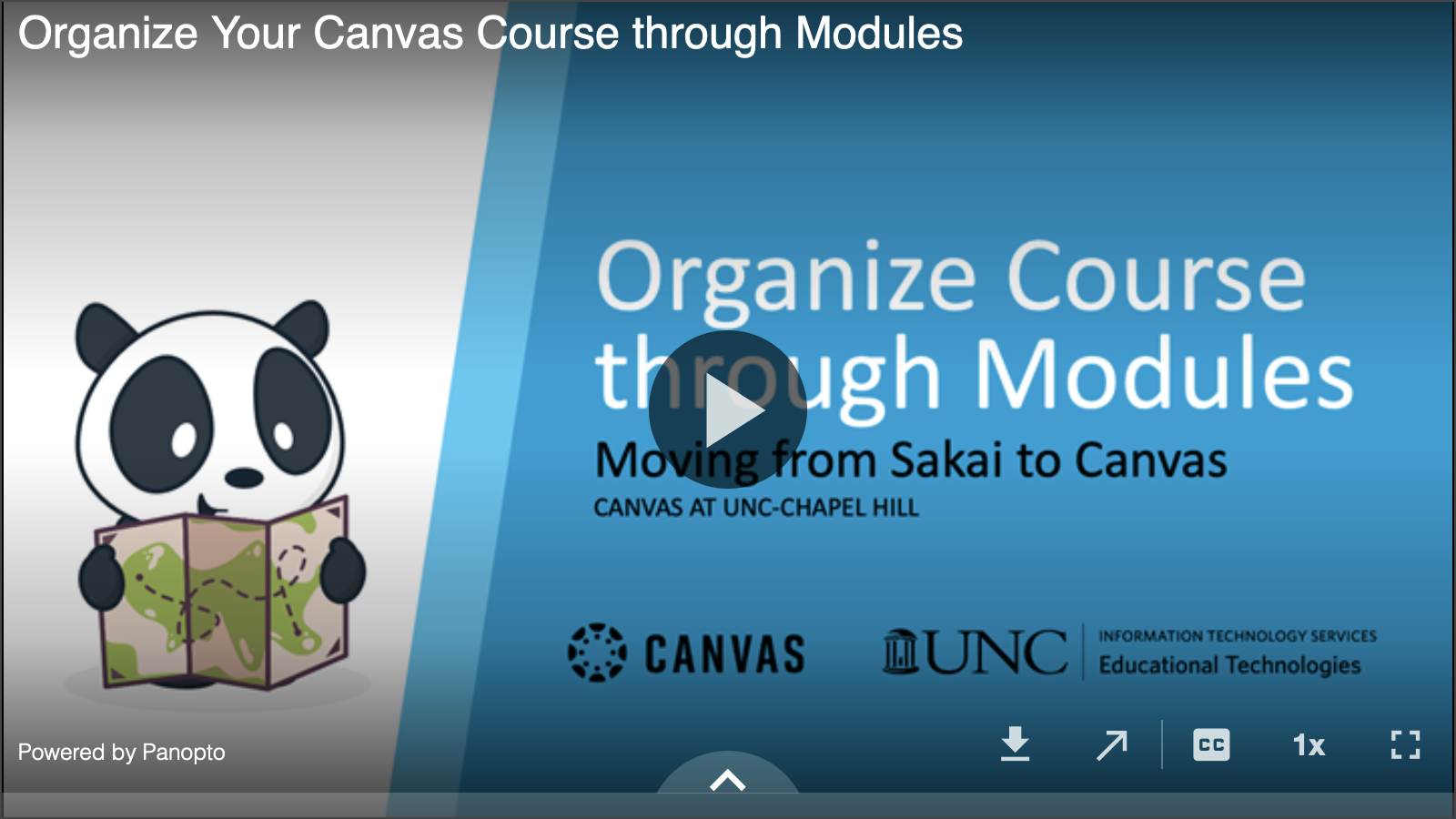 View recording on organizing course through Canvas modules