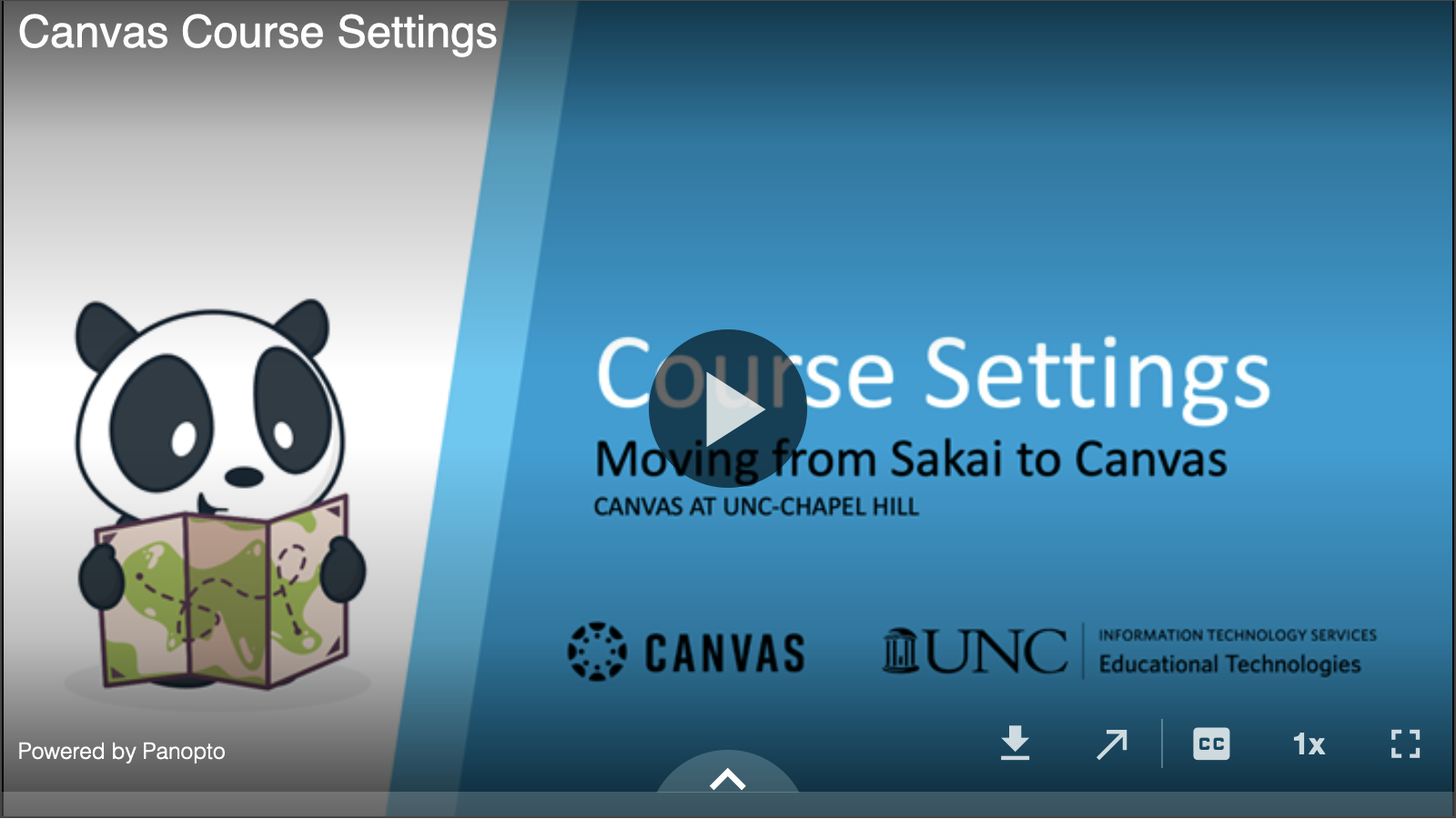 View recording on Canvas course settings