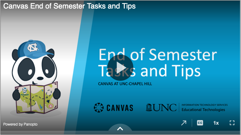 View recording on Canvas end of semester tasks and tips